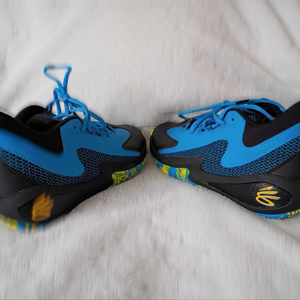 Under Armour Curry 3Z 25 Shoes Mens Size 10.5 Blue Black Basketball 6000749 420